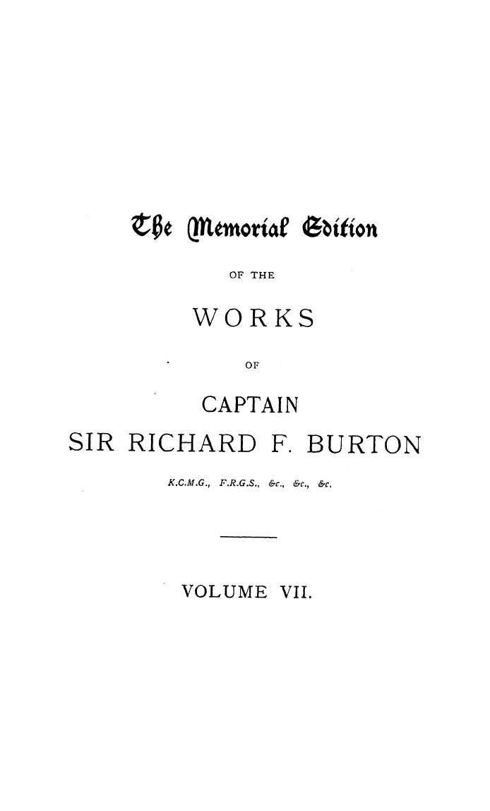 Burton, BY Captain SIR Richard F. Burton - First footsteps in east africa or, an exploration of harar  . 2 by 1894