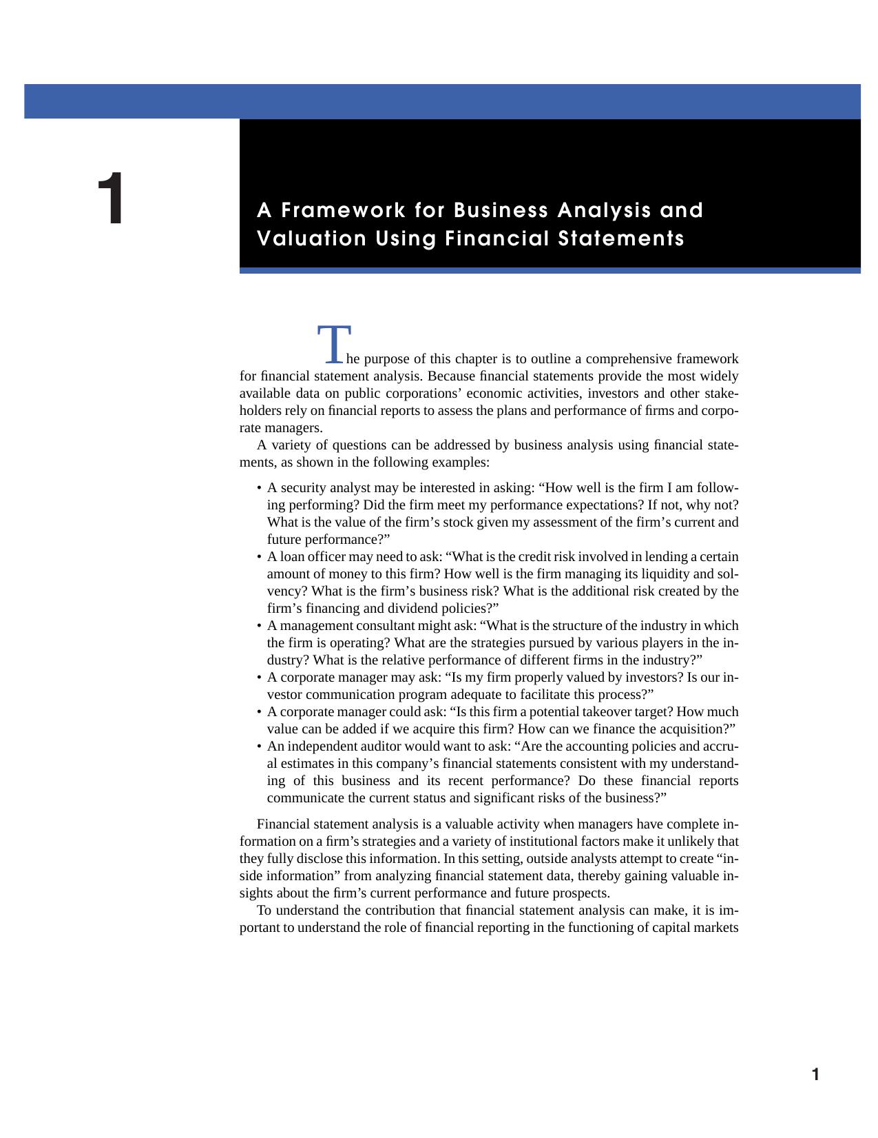 Business Analysis and Valuation: Using Financial Statements, Text and Cases by Krishna G. Palepu Paul M. Healy Victor L Bernard