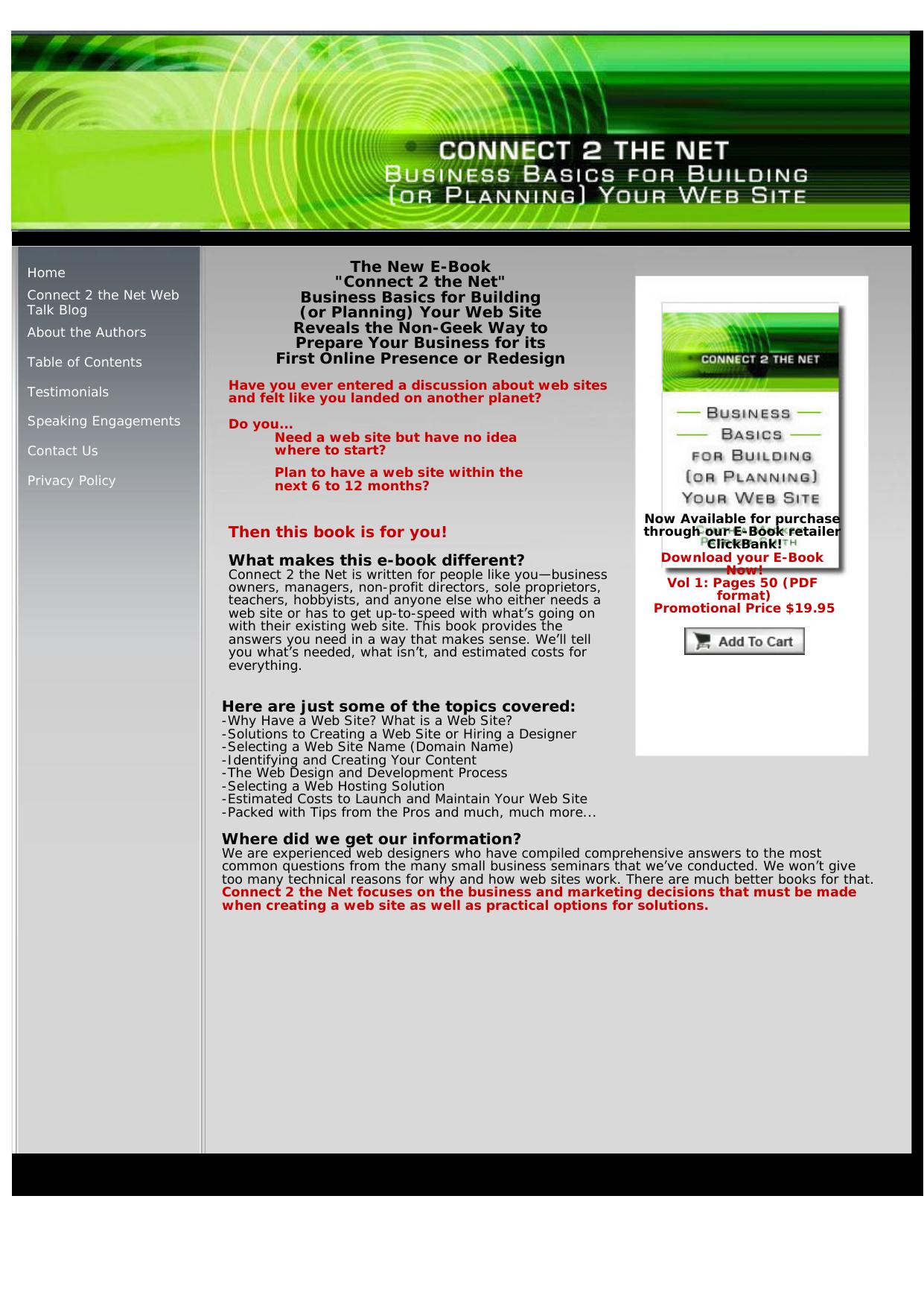 Business Basics For Building (or Plannning) Your First Web Site. by Best of Kuszter's Collection