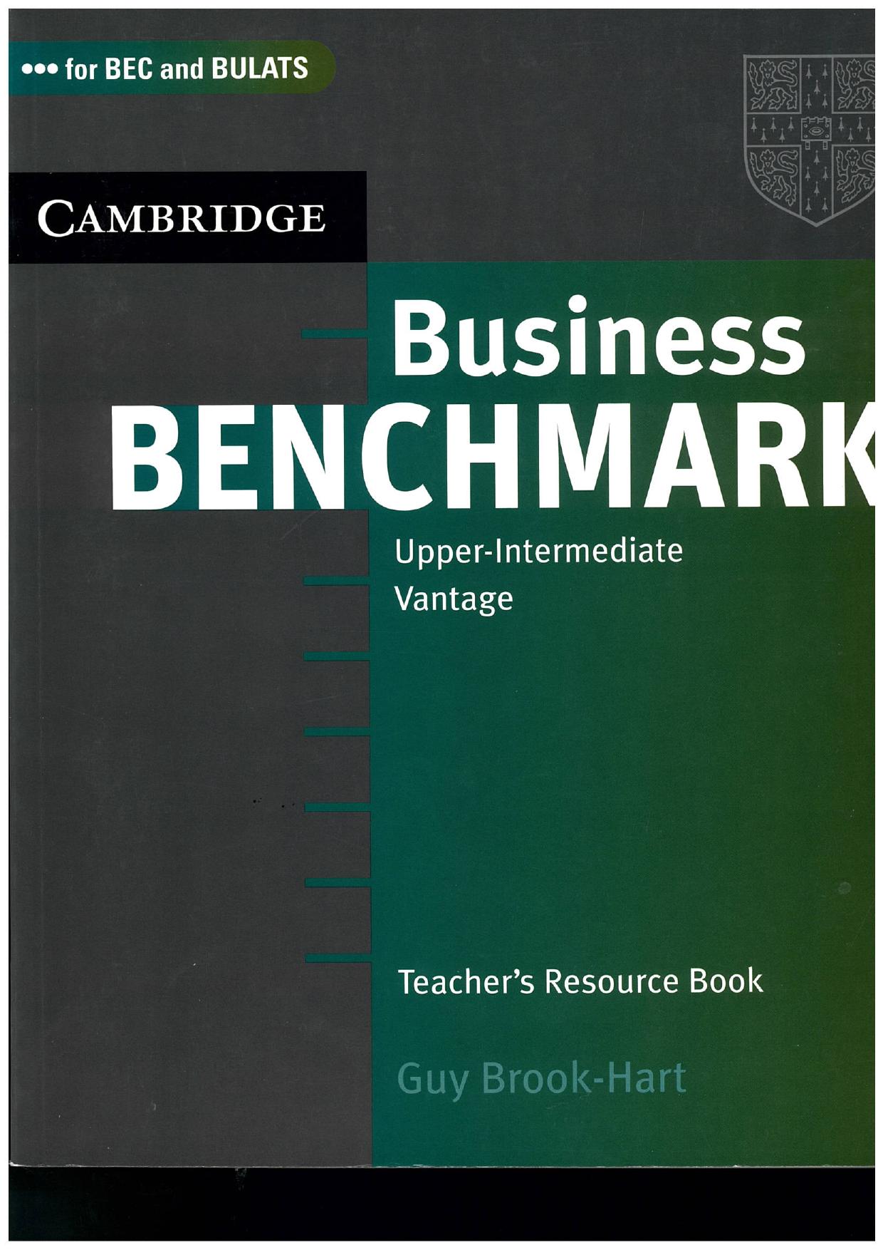 Business Benchmark Upper-Intermediate Teacher's Resource Book by Whitby Norman