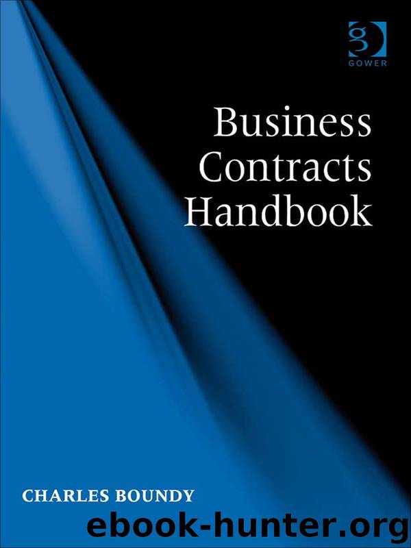 Business Contracts Handbook by Charles Boundy