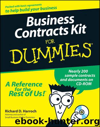 Business Contracts Kit For Dummies by Richard D. Harroch