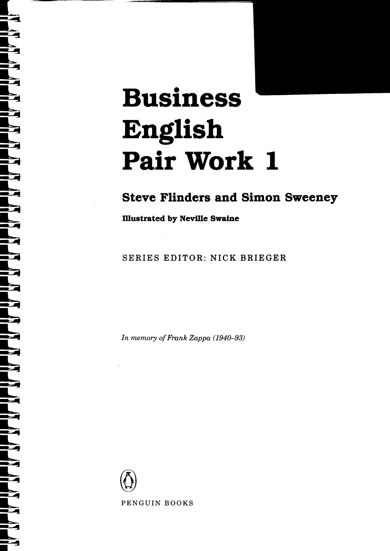 Business English Pair Work 1 by Flinders Steve