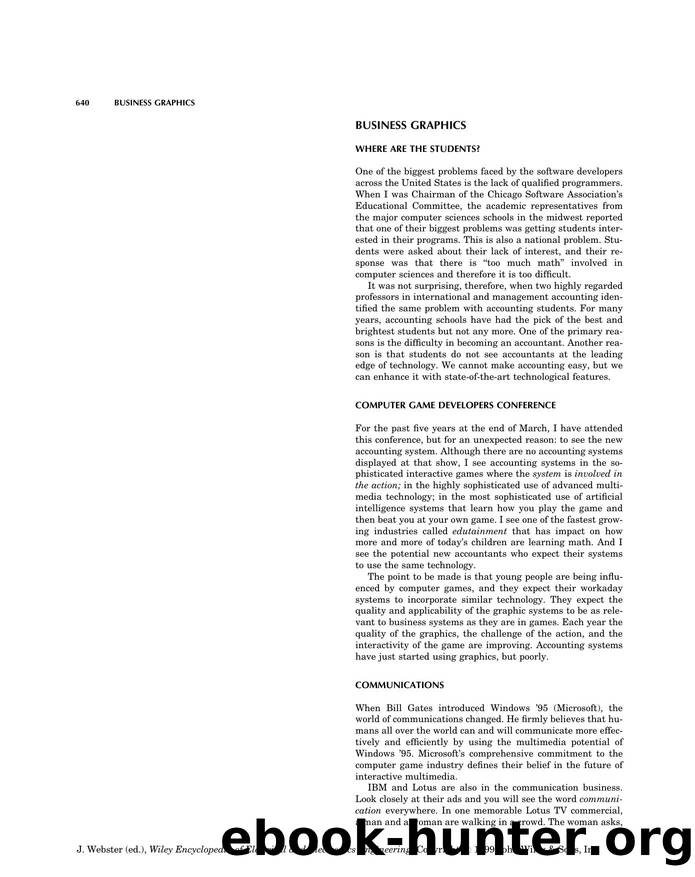 Business Graphics". In: Wiley Encyclopedia of Electrical and Electronics Engineering by Unknown