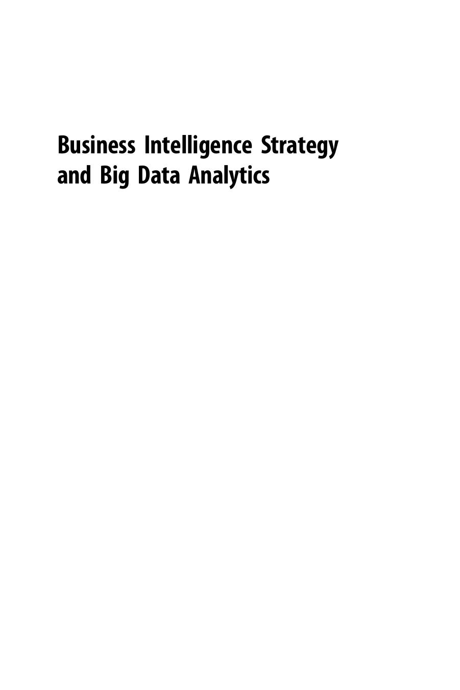 Business Intelligence Strategy and Big Data Analytics by 4<8=8AB@0B>@