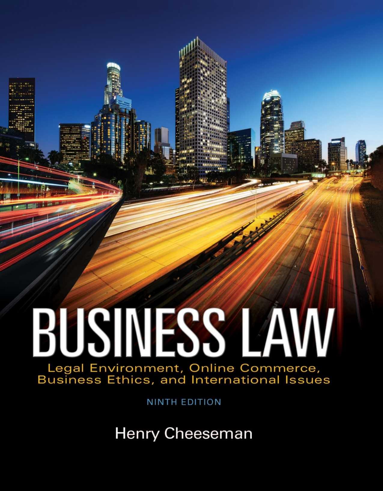 Business Law by Henry R. Cheeseman