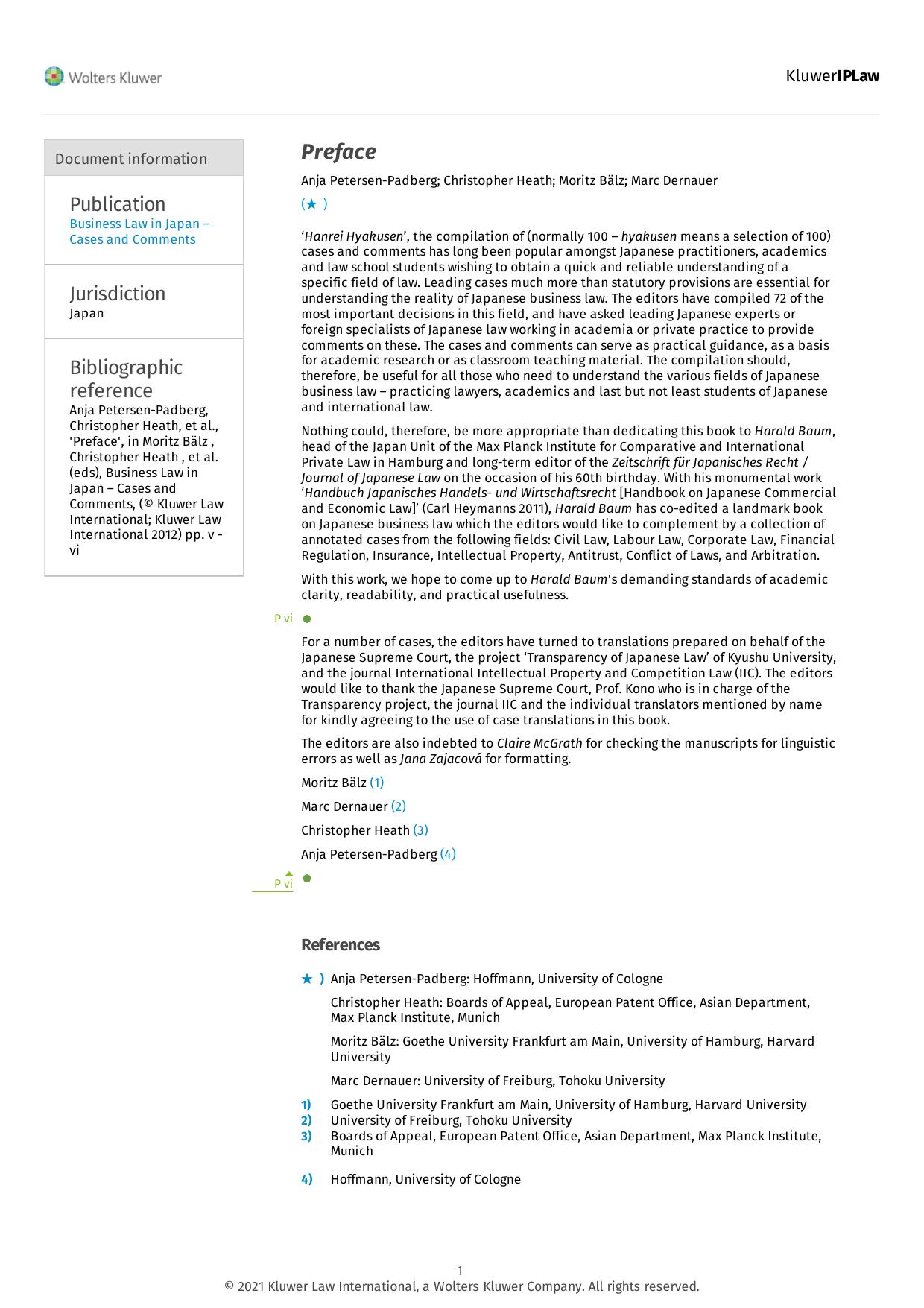 Business Law in Japan - Cases and Comments. Intellectual Property, Civil, Commercial and International Private Law by Moritz Balz Marc Dernauer Christopher Heath Anja Petersen-Padber