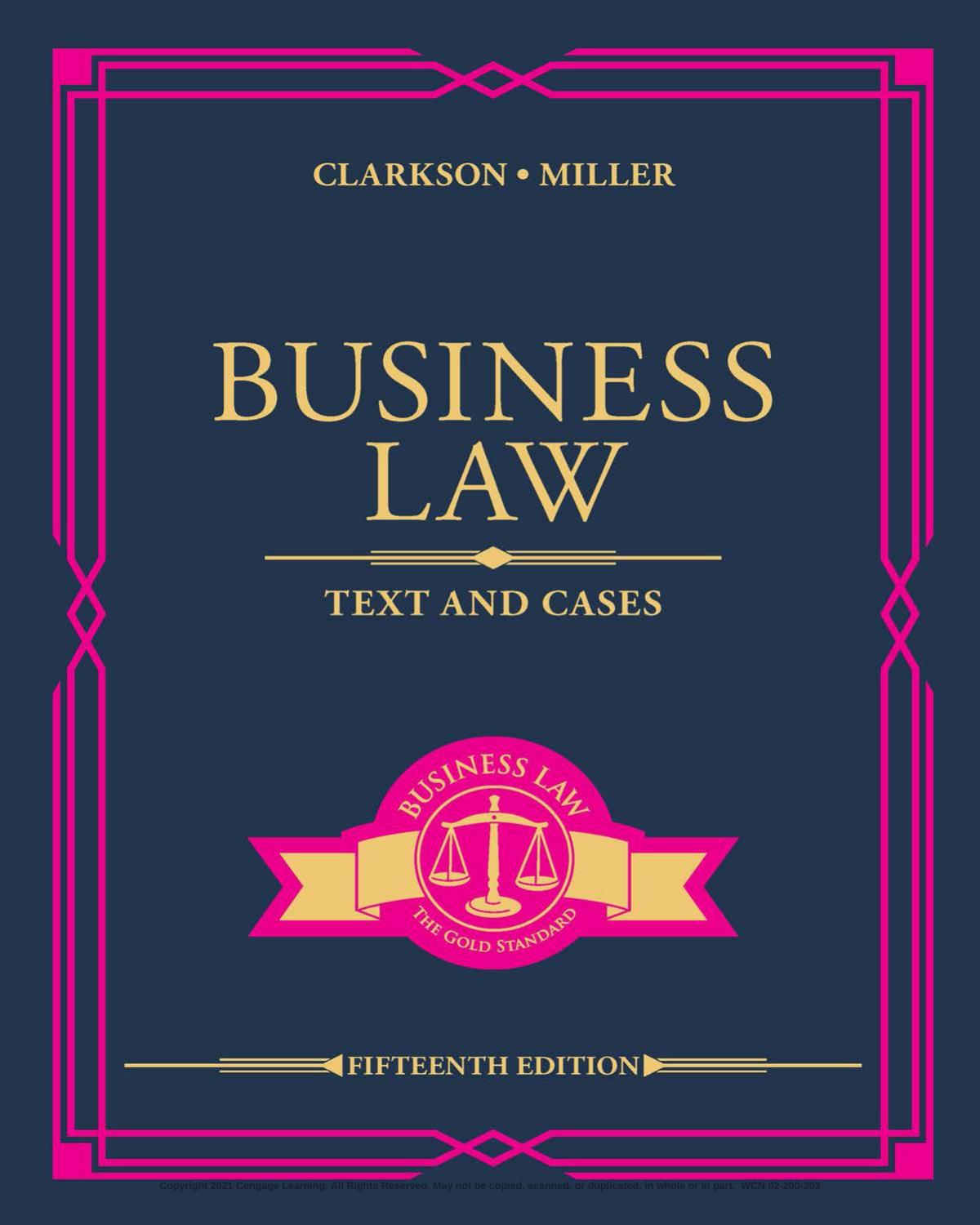 Business Law: Text and Cases Ed 15 by Unknow