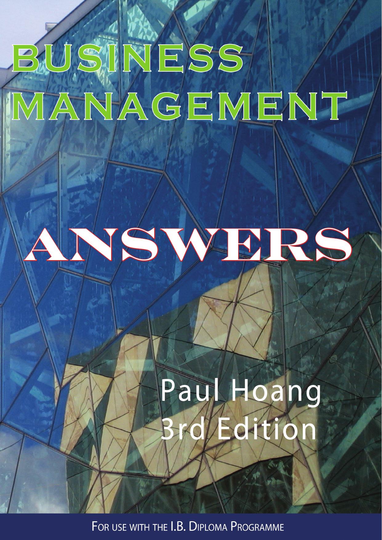 Business Management Answer Book by Paul Hoang