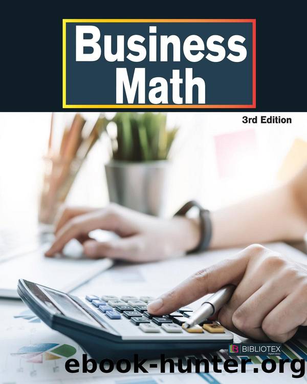 Business Math, 3rd Edition by 3G E-learning LLC by Unknown