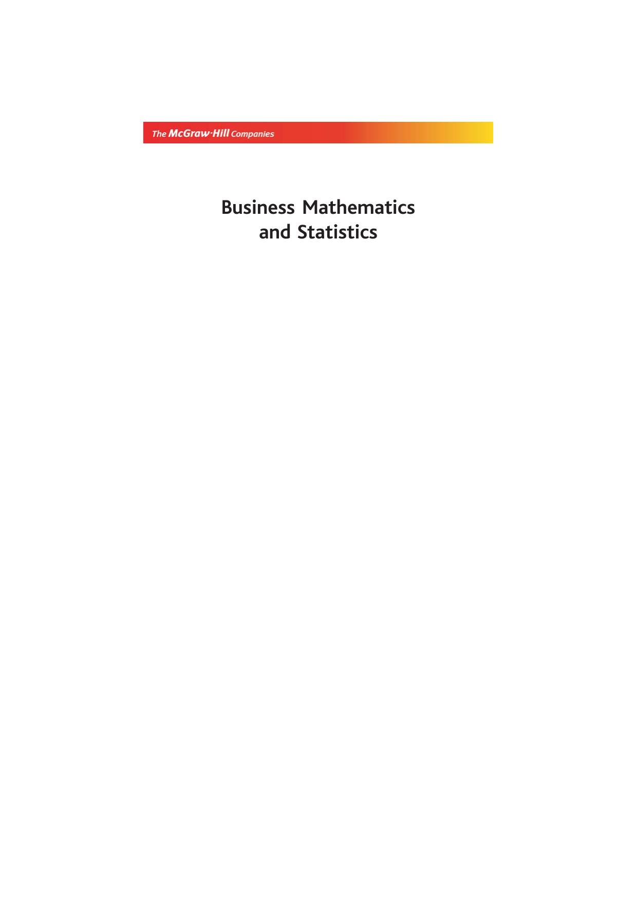 Business Mathematics and Statistics by N Das; Dr. J K Das
