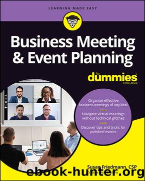 Business Meeting & Event Planning For Dummies by Susan Friedmann