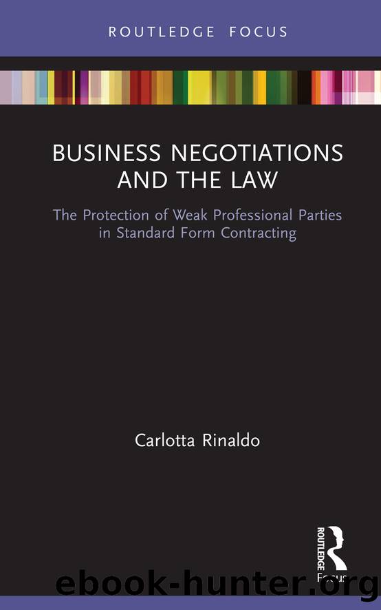 Business Negotiations and the Law by Rinaldo Carlotta;