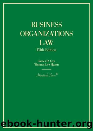 Business Organizations Law by James D. Cox & Thomas Lee Hazen