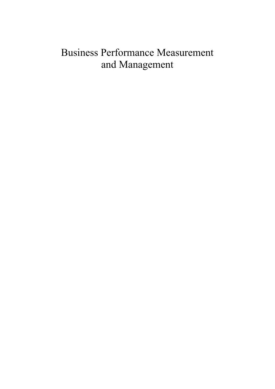 Business Performance Measurement and Management by Vincent Charles; Mukesh Kumar