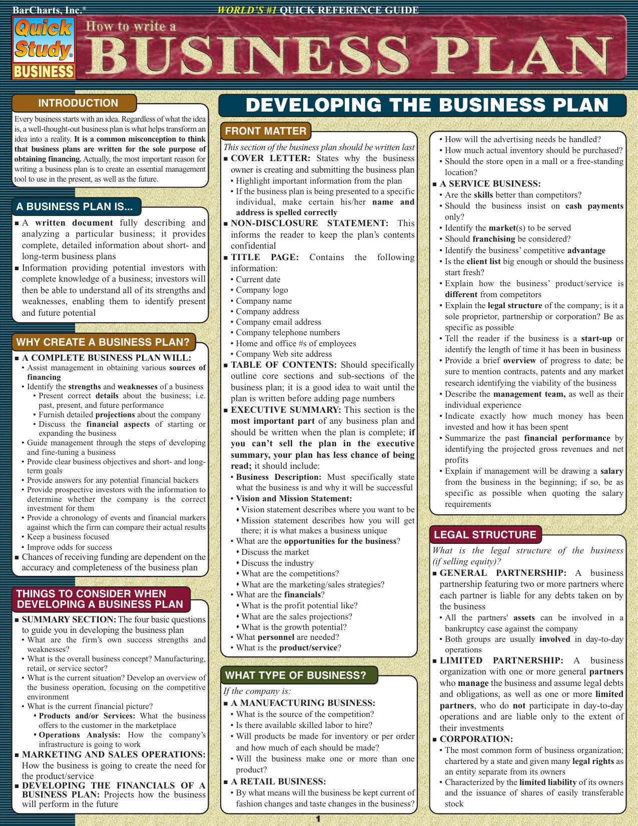 Business Plan by Unknown