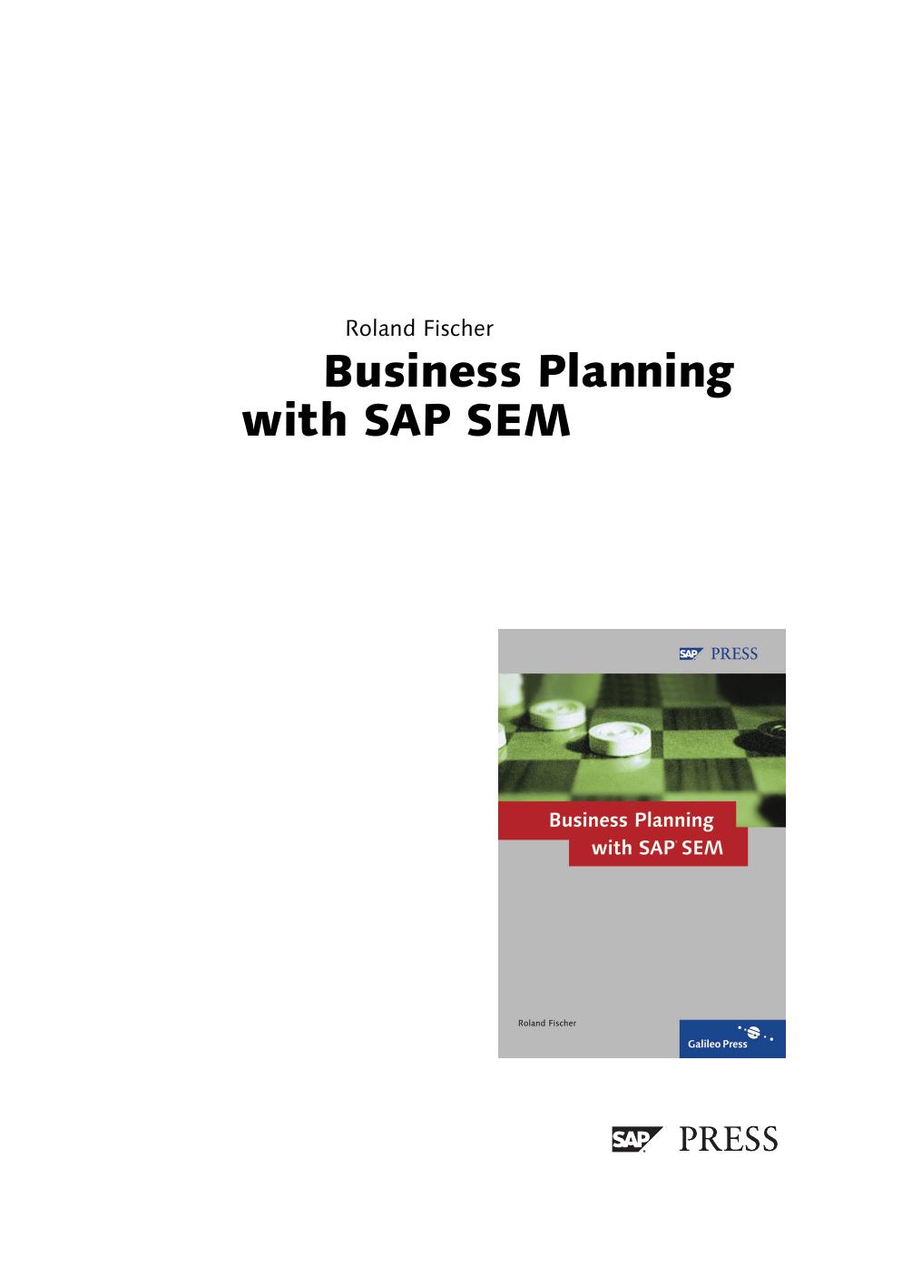 Business Planning with SAP SEM by Roland Fischer