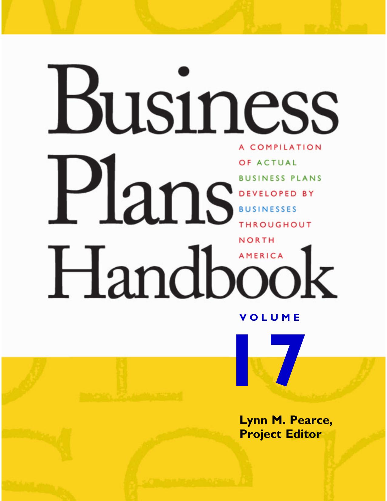 Business Plans Handbook, Volume 17 by Lynn M. Pearce