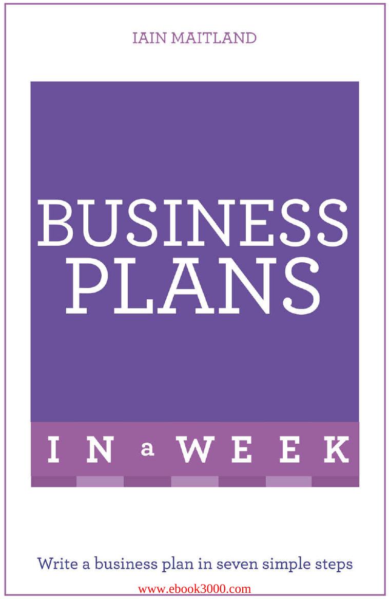 Business Plans in a Week by Unknow