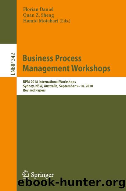 Business Process Management Workshops by Unknown