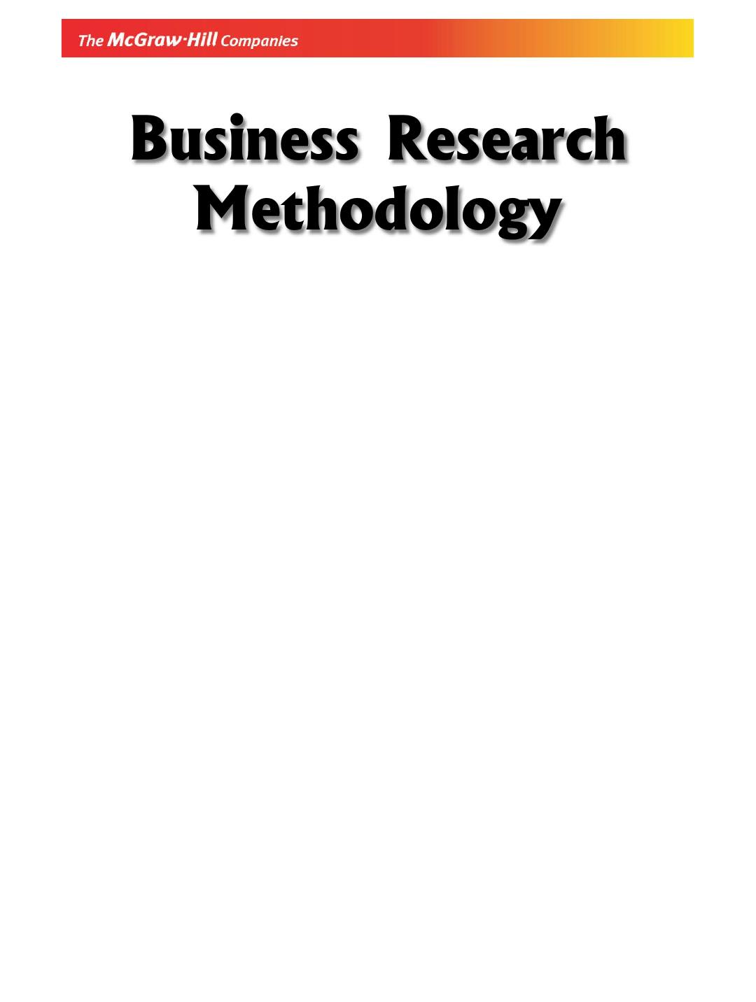 Business Research Methodology by T. N. Srivastava; Shailaja Rego