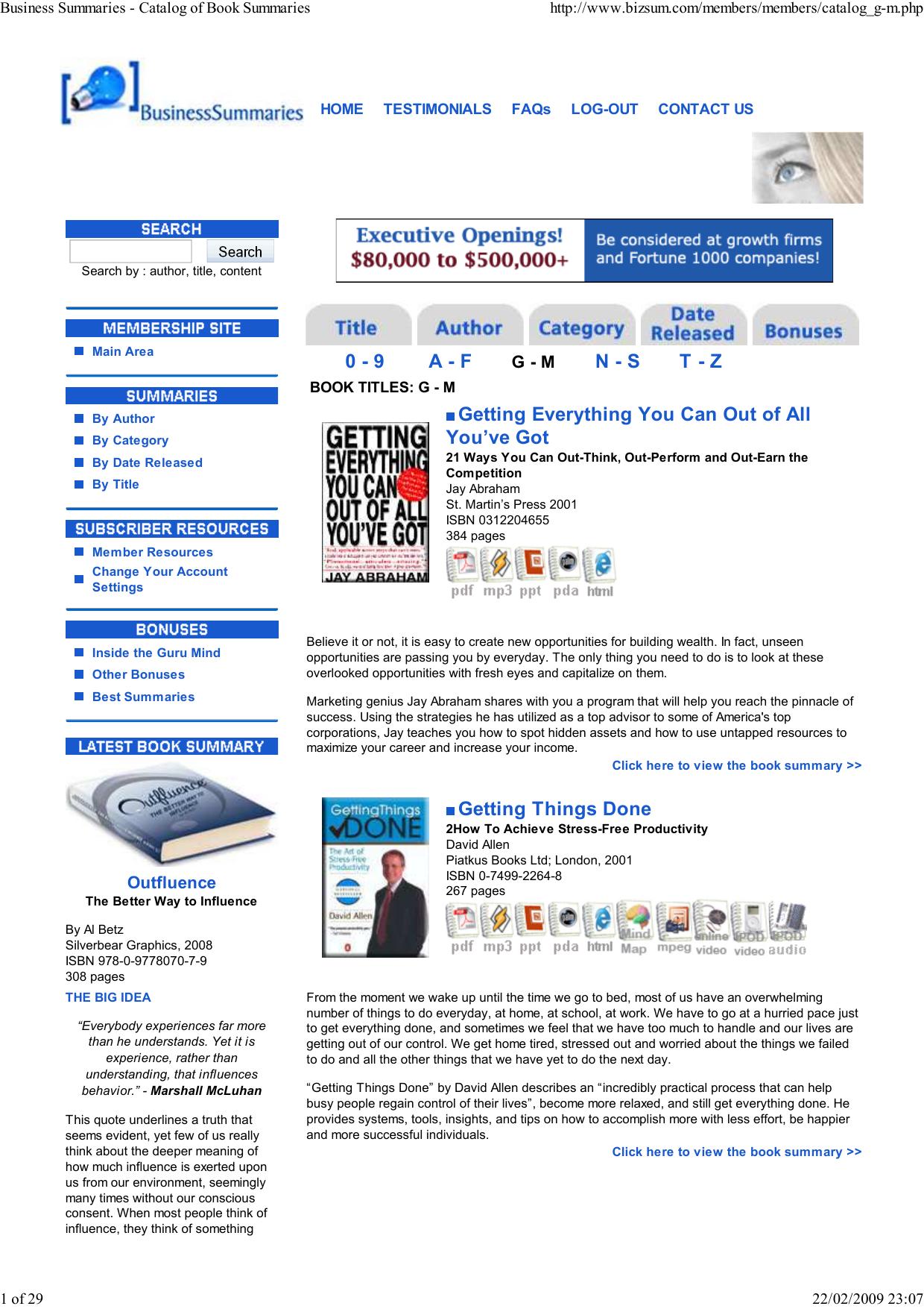 Business Summaries G_M by Rosie