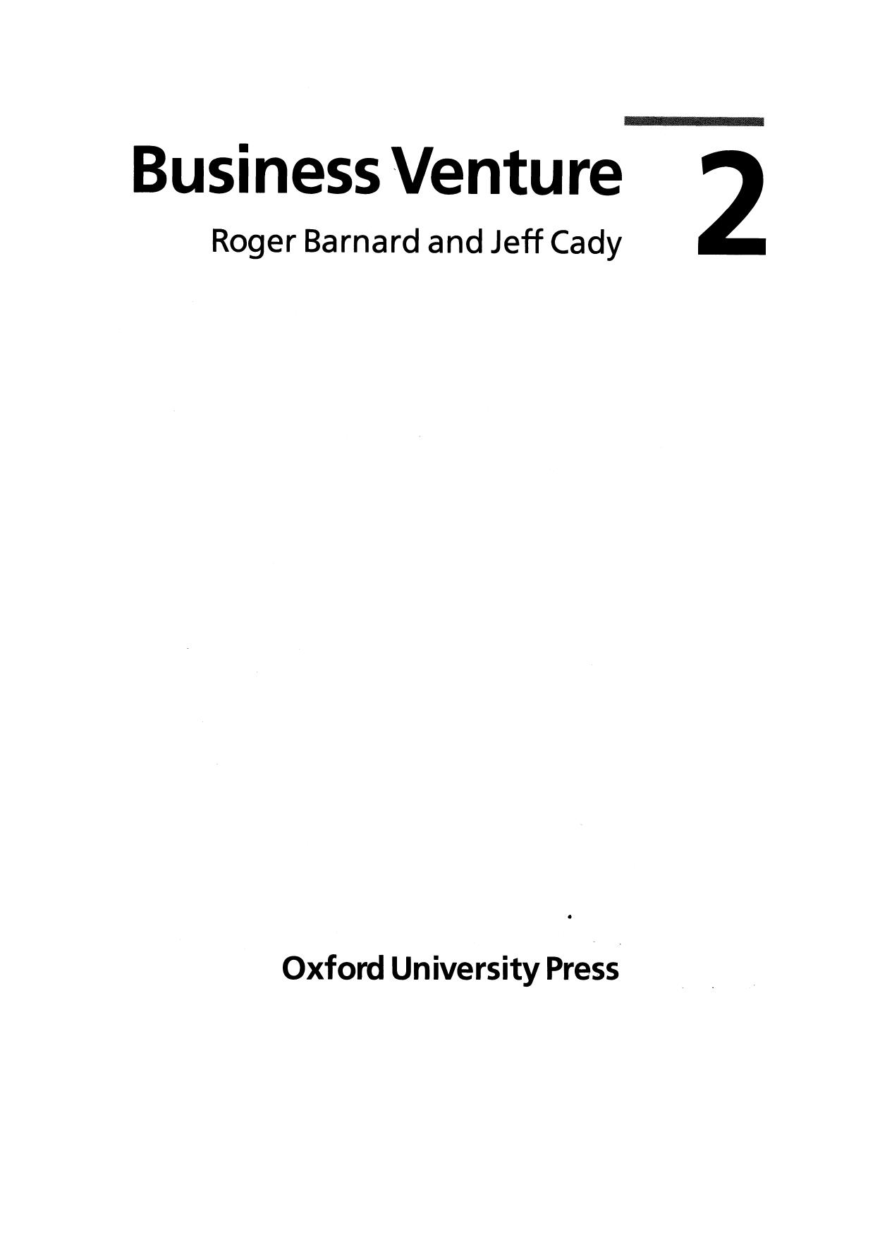 Business Venture 2 by Roger Barnard Jeff Cady