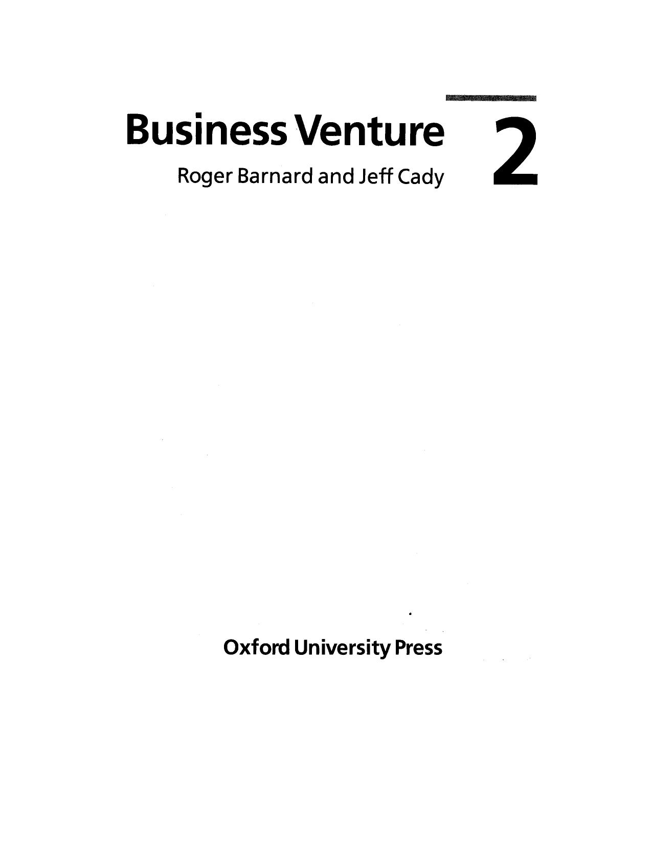 Business Venture: Level 2 by Roger Barnard