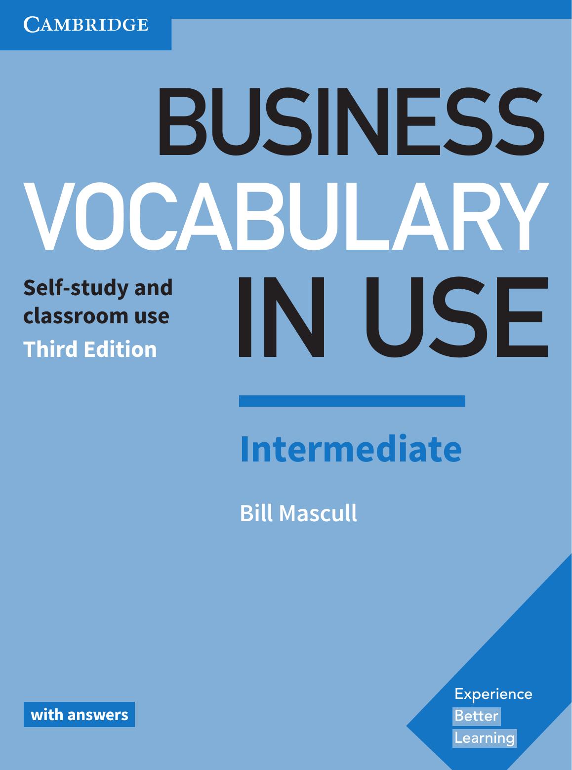 Business Vocabulary in Use - Intermediate by Self-Study & Classroom Use 3rd Edition