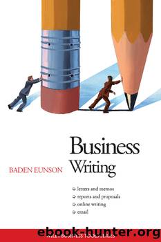 Business Writing by Baden Eunson