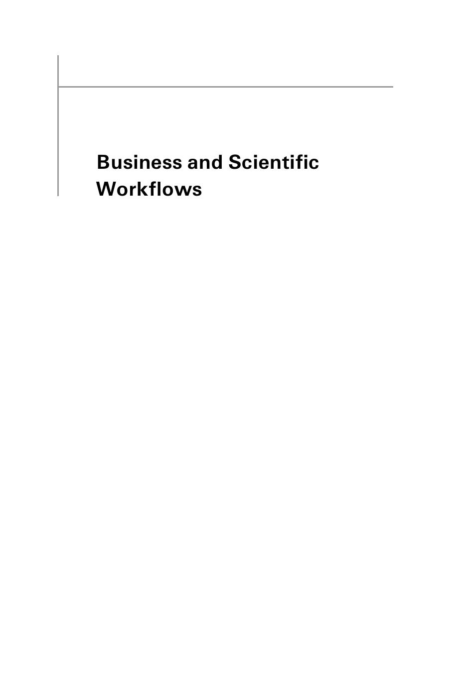 Business and Scientific Workflows by 4<8=8AB@0B>@