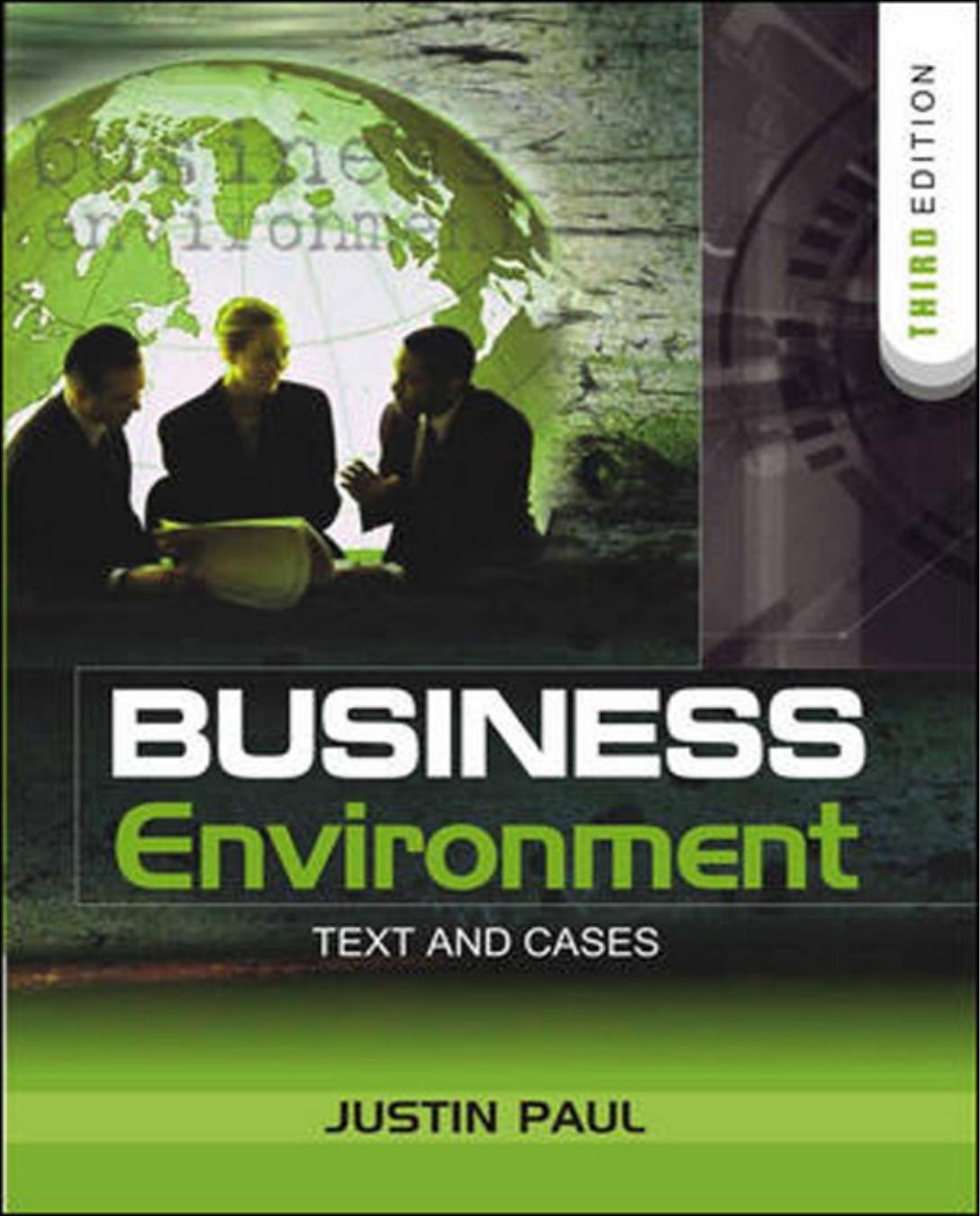 Business environment : text and cases by Justin Paul