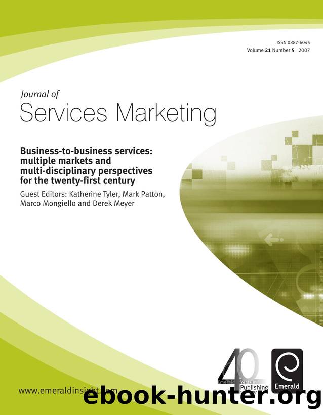 Business to Business Services: Multiple Markets and Multi-Disciplinary Perspectives for the Twenty-First Century by Katherine Tyler; Mark Patton; Marco Mongiello; Marco Mongiello; Derek Meyer
