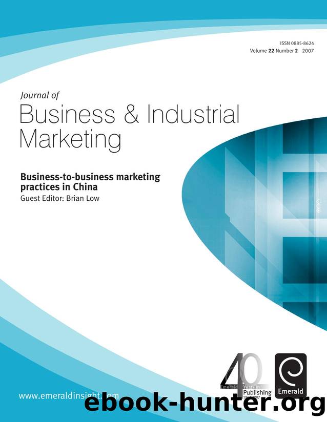 Business-to-business marketing practices in China by Brian Lowe; Brian Lowe