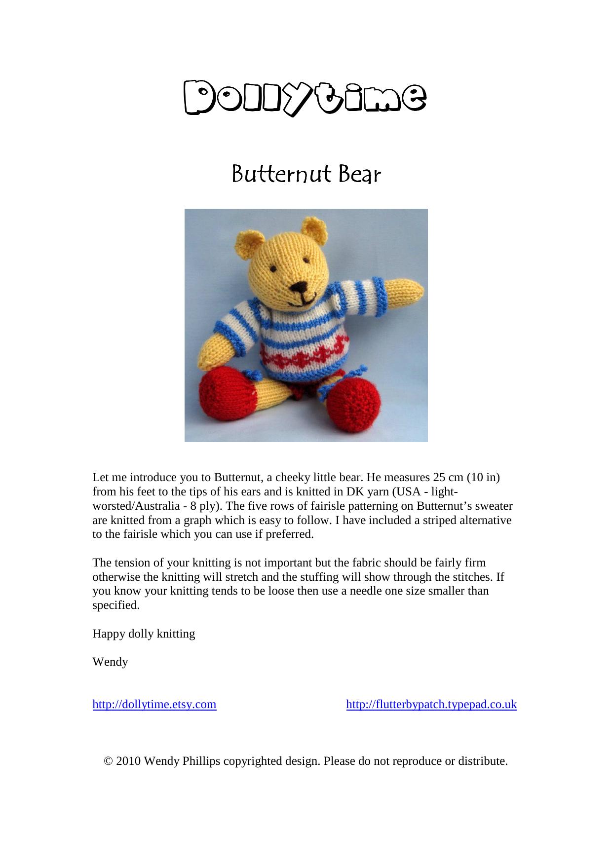 Butternut Bear by Wendy Phillips