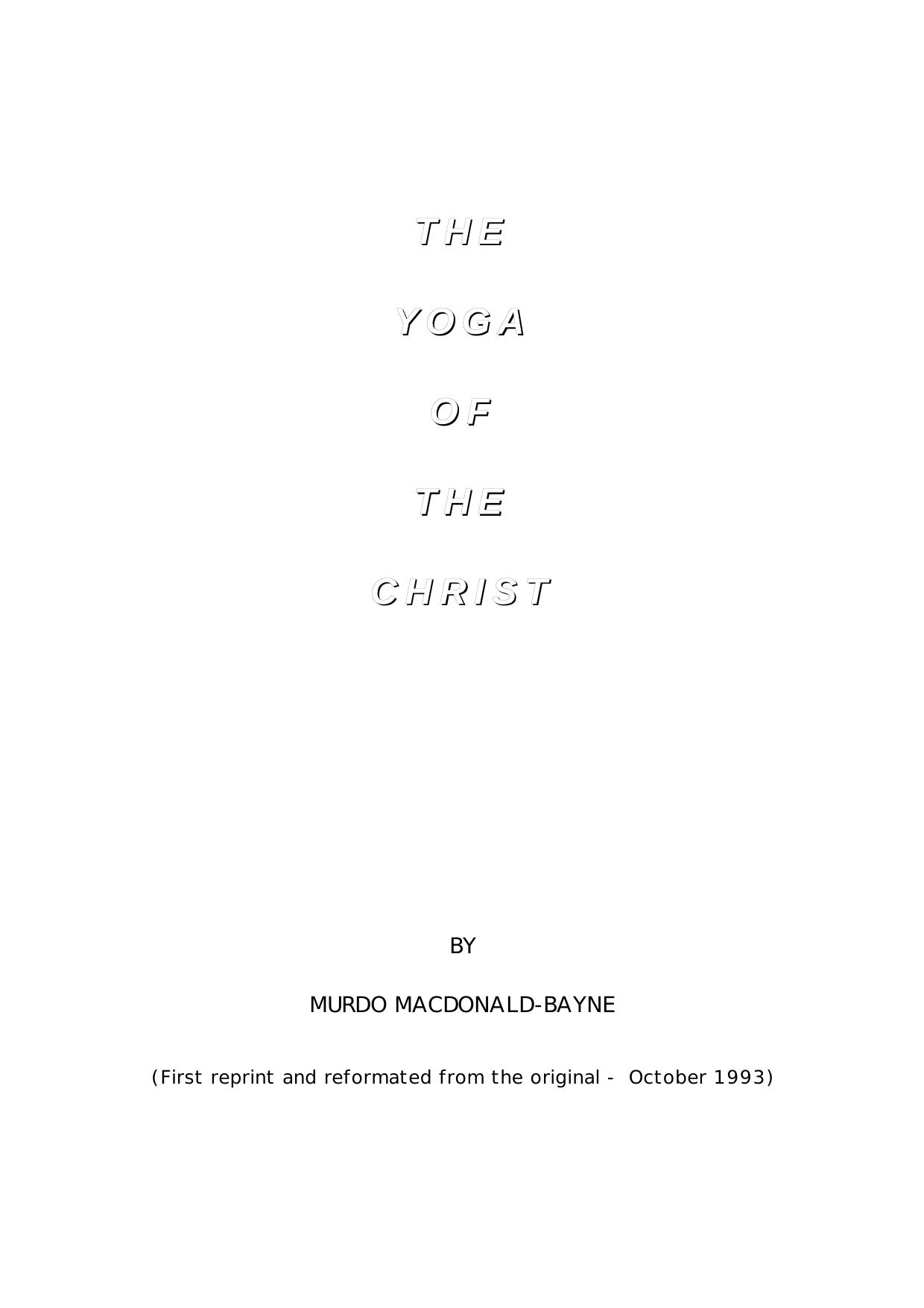 Button Bar by The Yoga Of The Christ (1993)