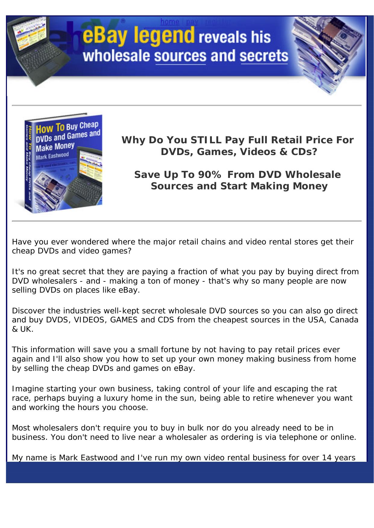 Buy DVDs & Games Wholesale & Save Money. by Best of Kuszter's Collection