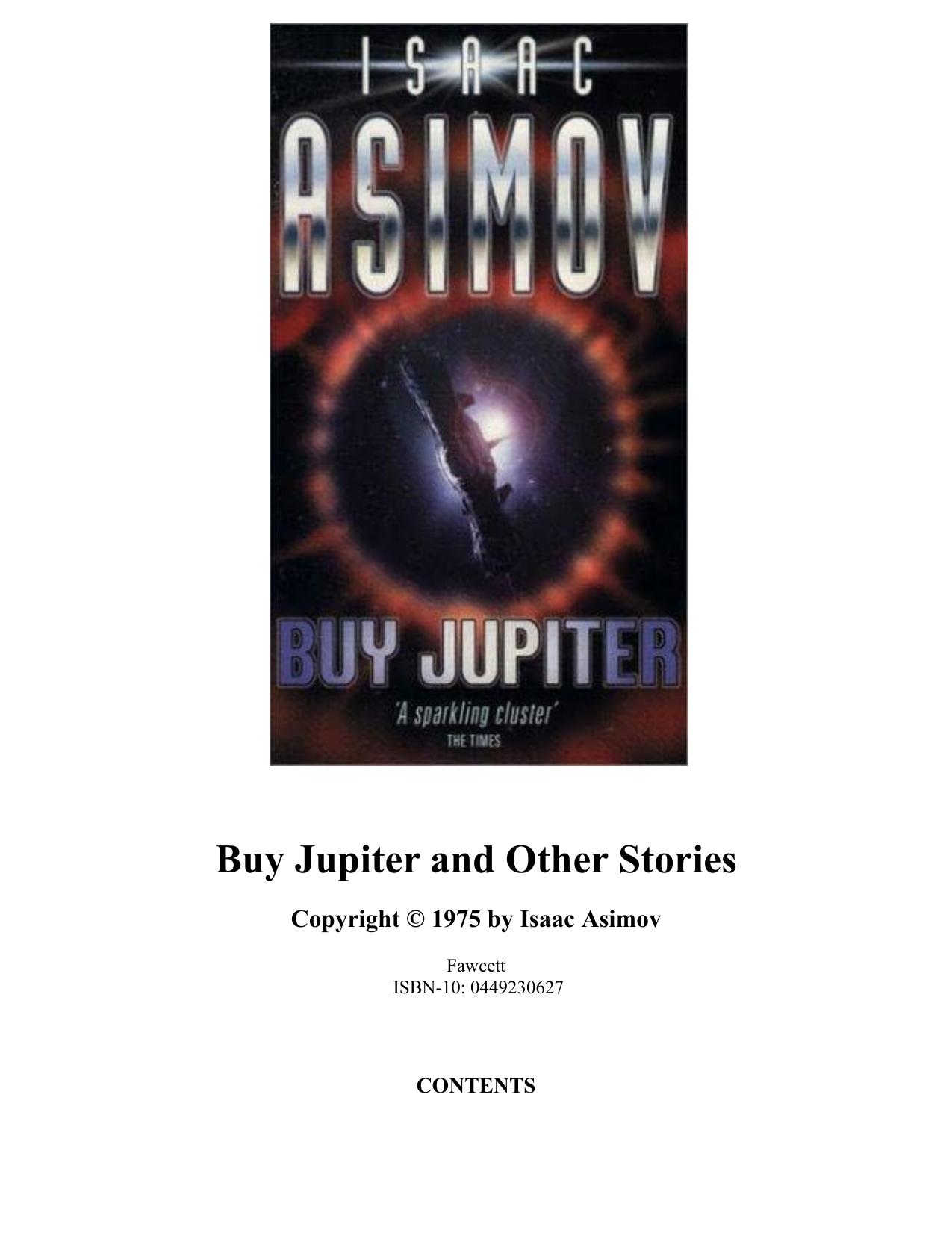 Buy Jupiter and Other Stories by Isaac Asimov