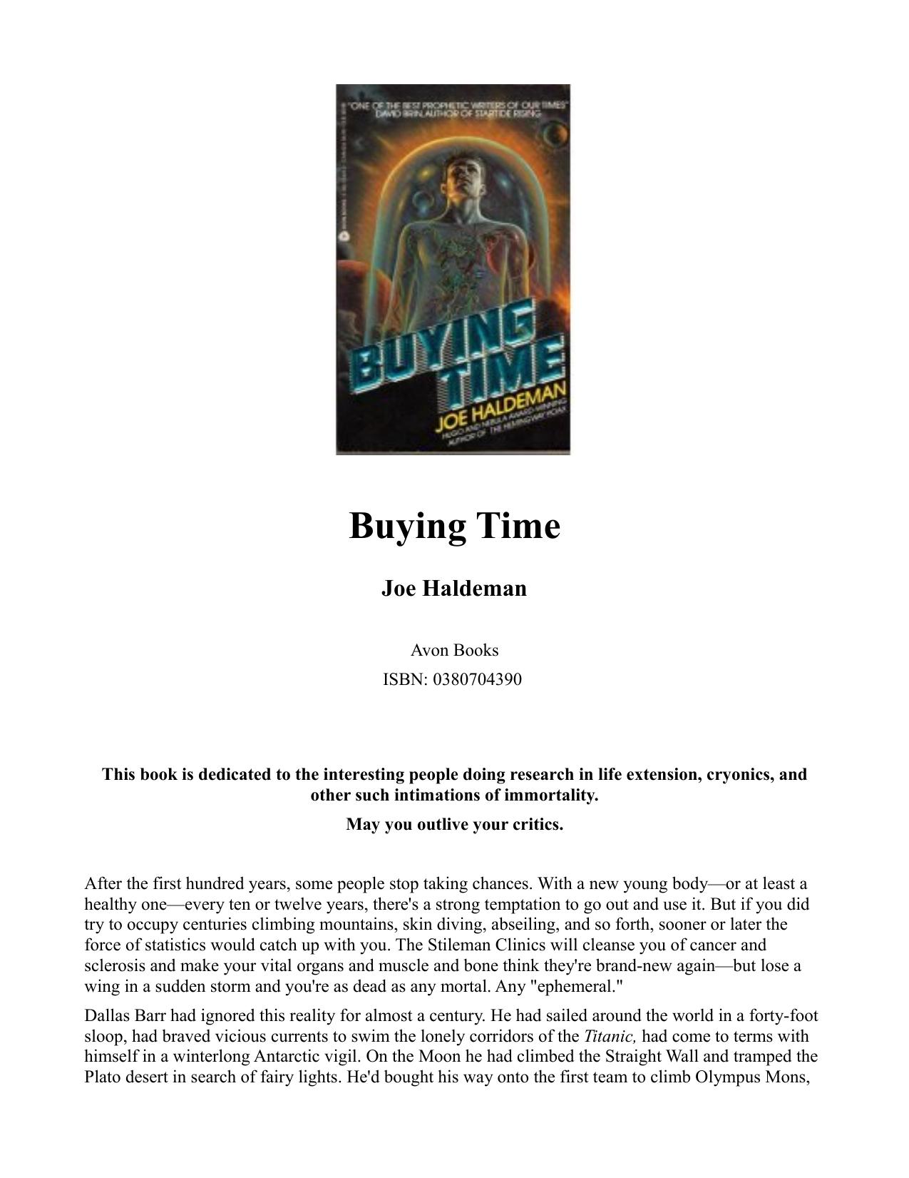 Buying Time by Joe Haldeman