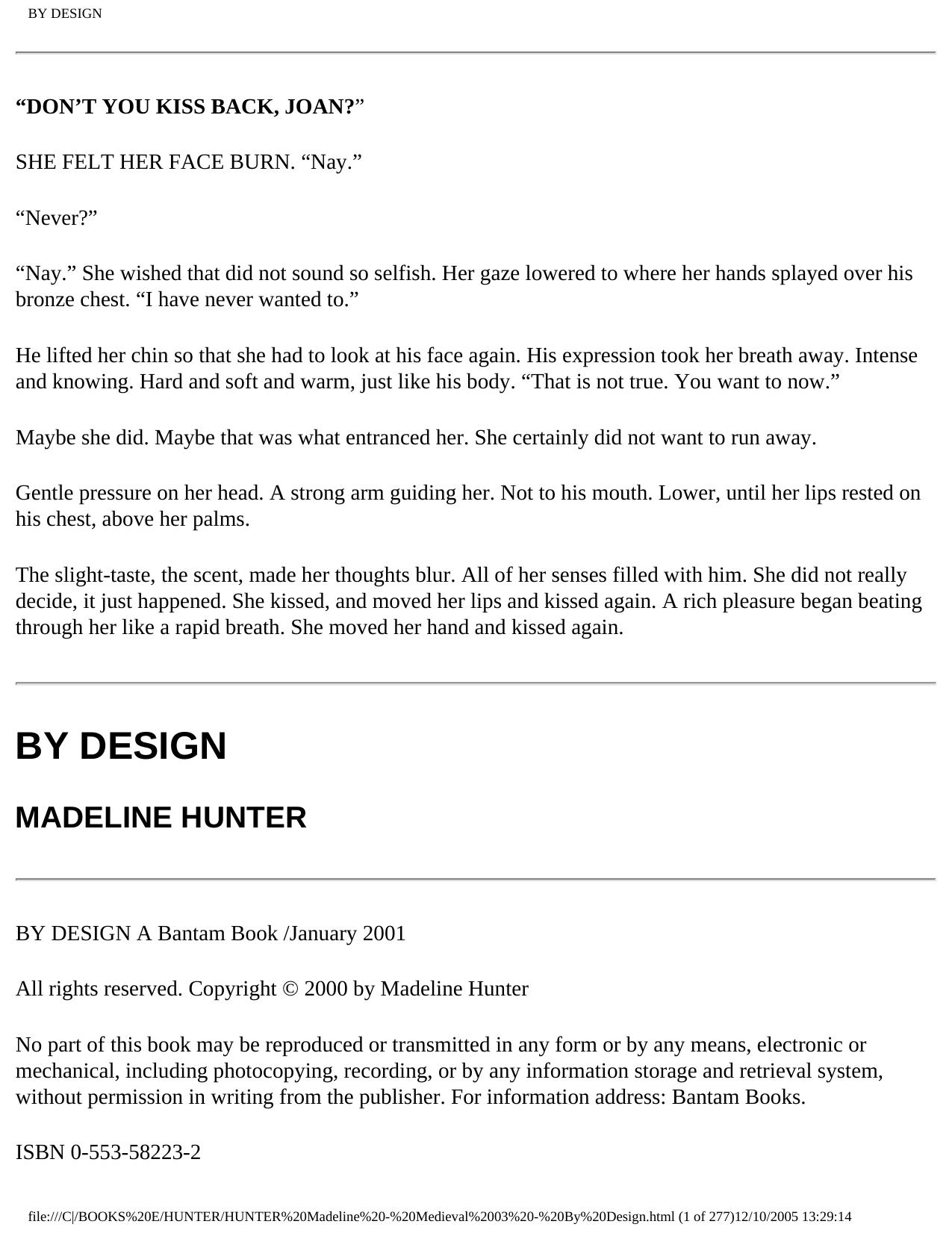 By Design by Madeline Hunter