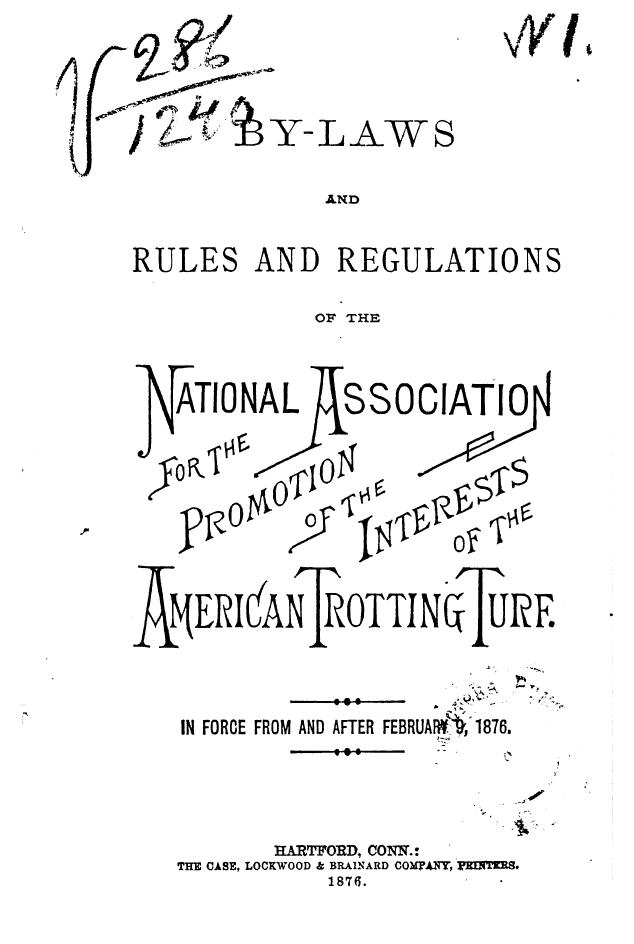 By-laws and rules and regulations of the national assosiation for the promotion by 1876