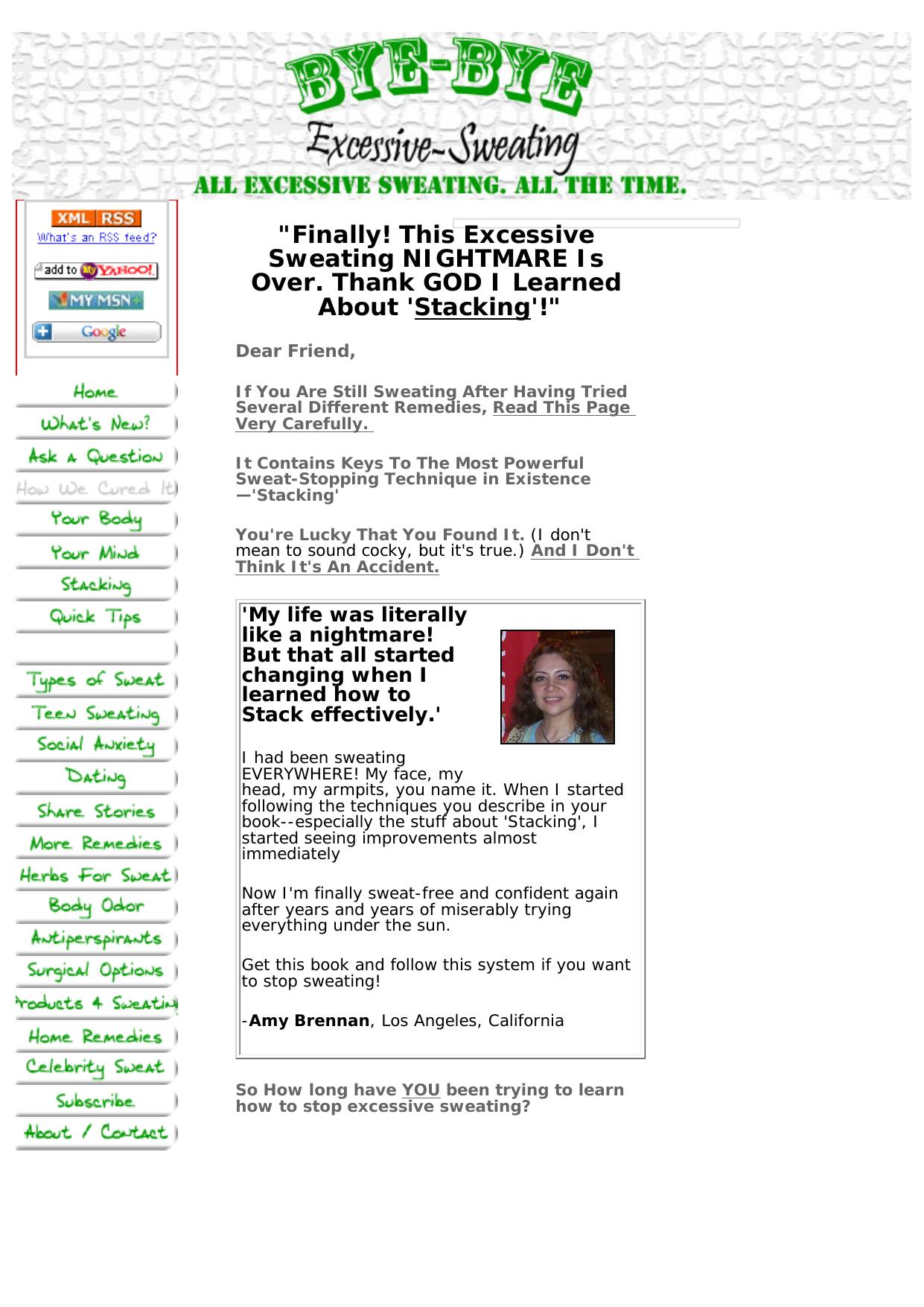 Bye-Bye-Excessive-Armpit-Sweat.coms The Answer. by Best of Kuszter's Collection