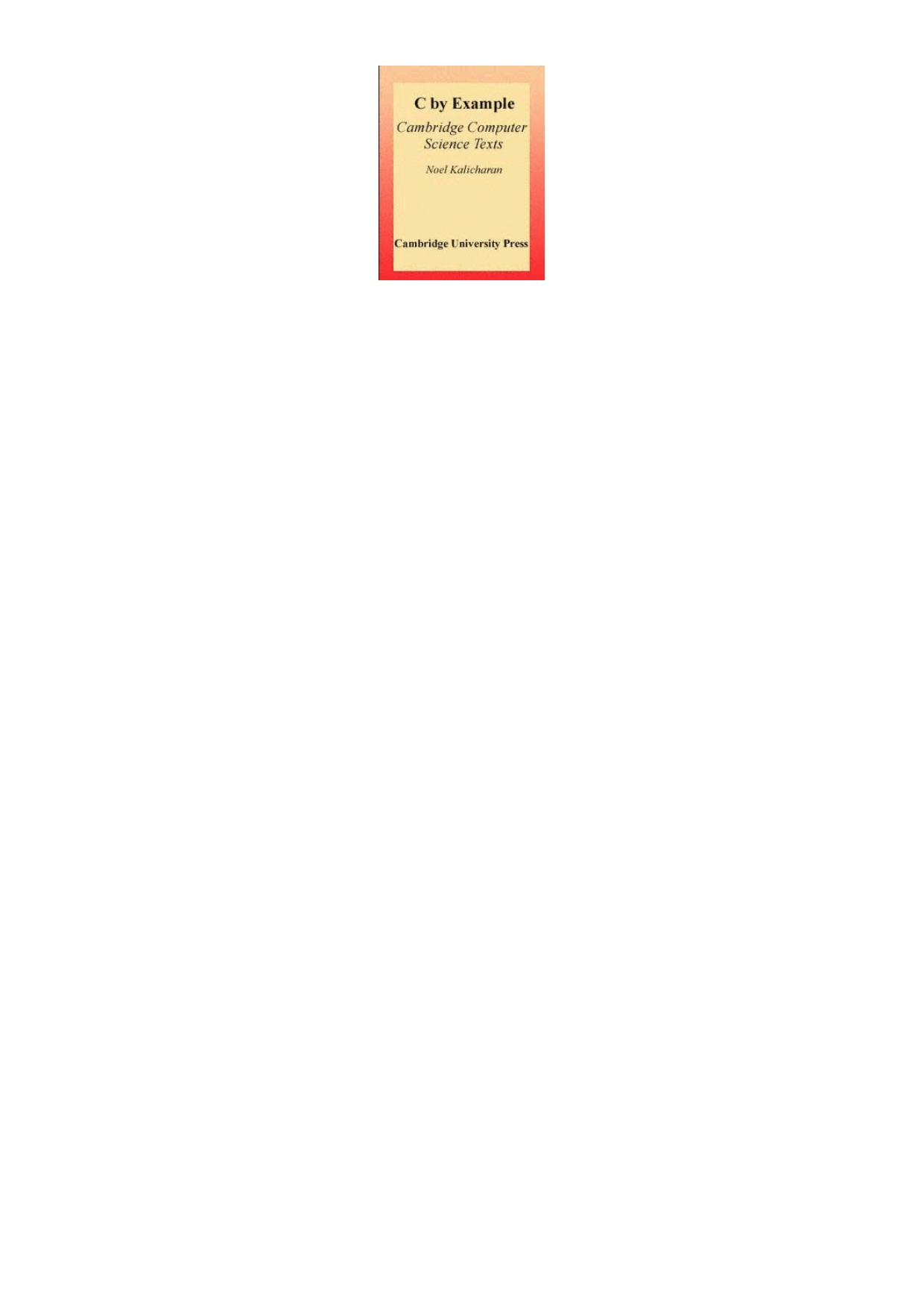 C By Example by Kalicharan Noel