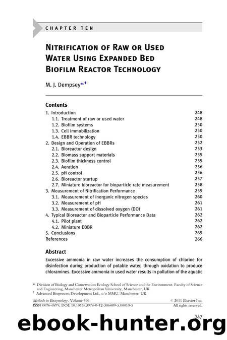 C h a p t e r  t e n - Nitrification of Raw or Used Water Using Expanded Bed Biofilm Reactor Technology by M.J. Dempsey