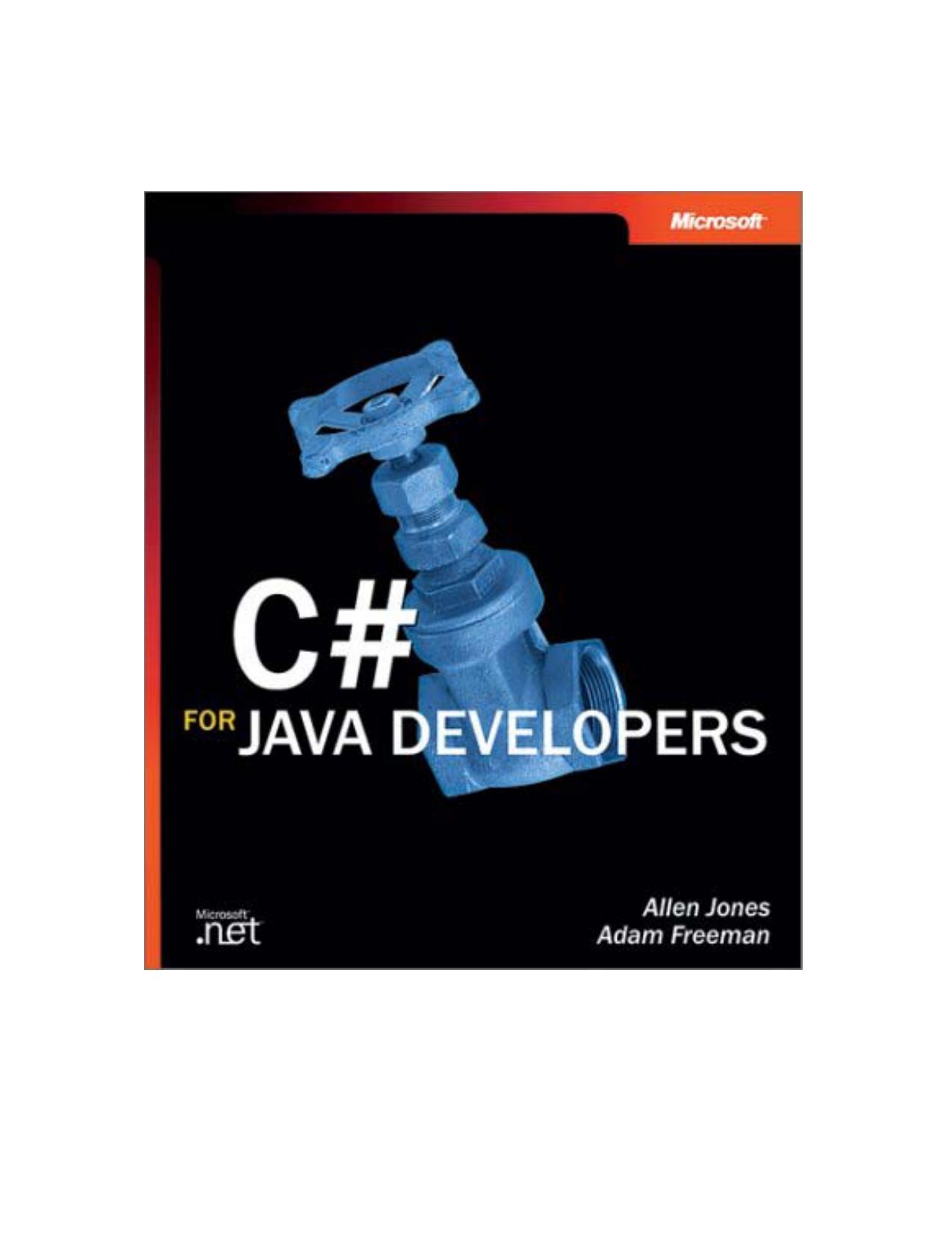 C# for Java Developers by Allen Jones Adam Freeman