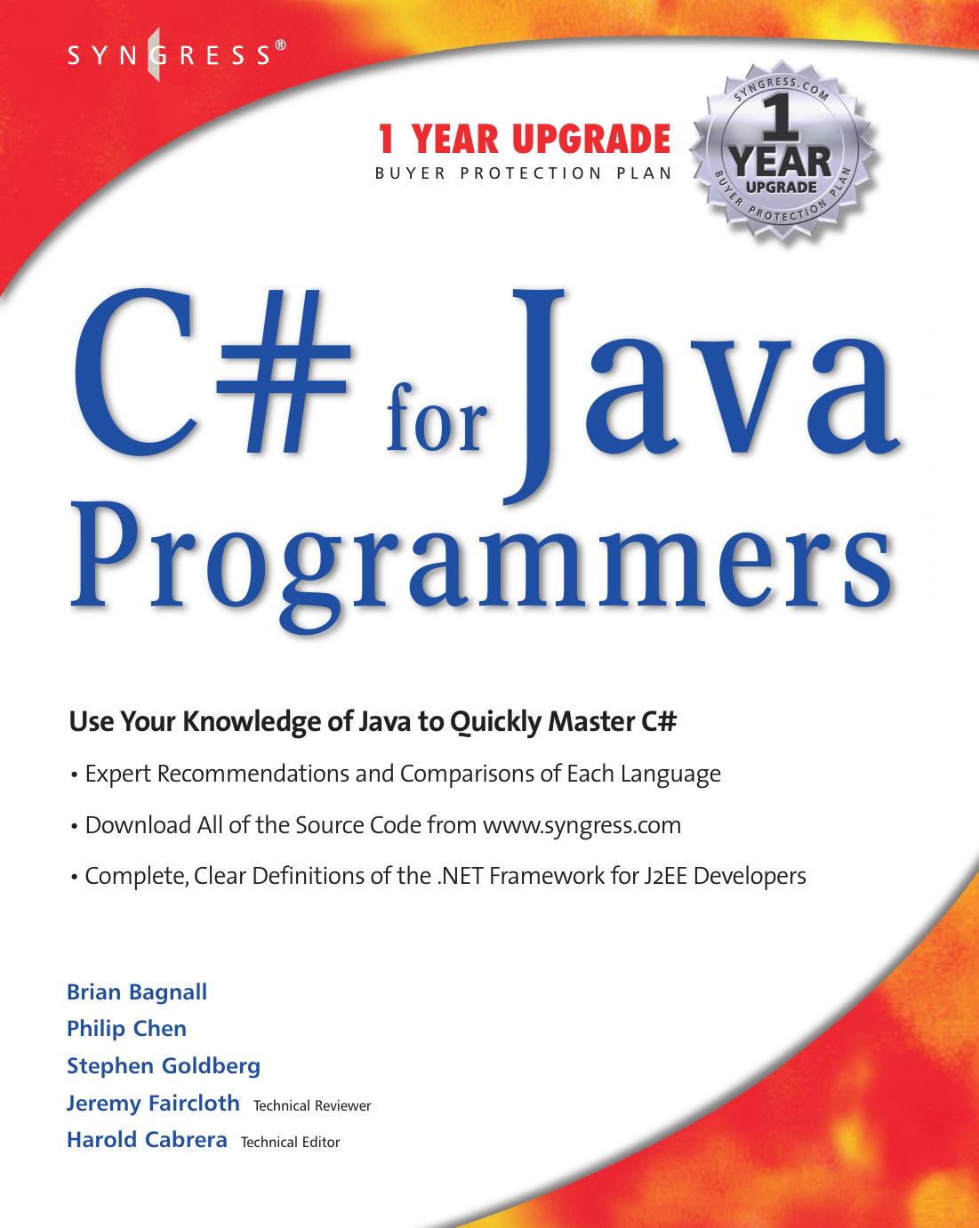 C# for Java Programmers by Syngress (2002)(1-931836-54-X)(PDF) English