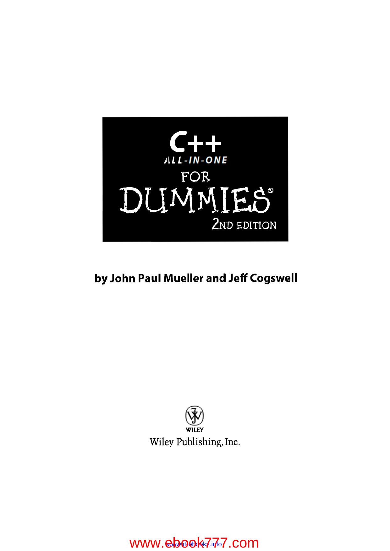 C++ All-in-one for Dummies 2nd Edition by www.ebook777.com