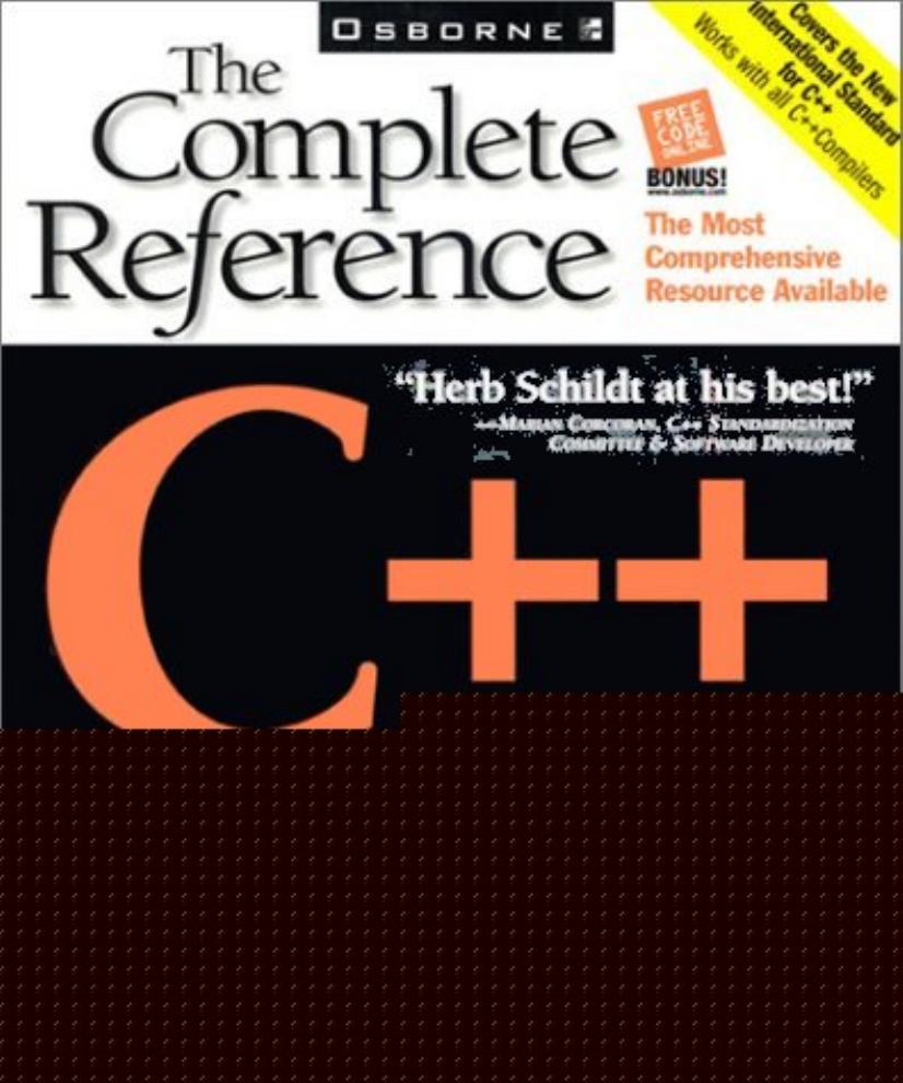 C++ The Complete Reference Third Edition by Unknown