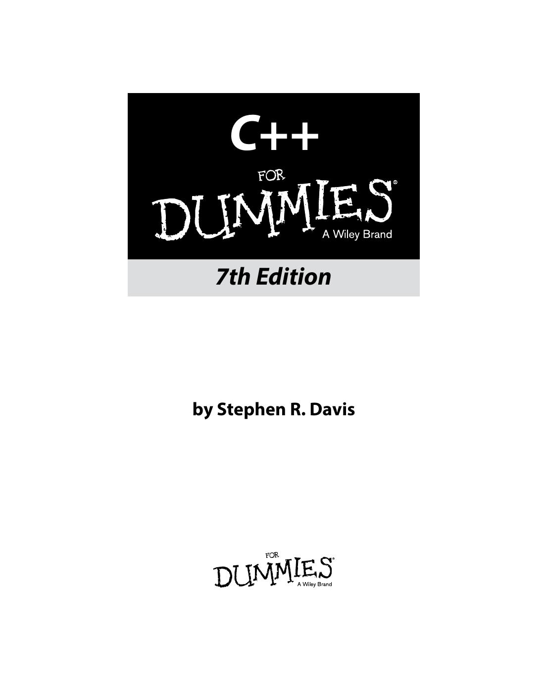 C++ for Dummies by Stephen R. Davis