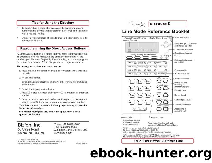 C:\BIZFONiztouch3\BT3 Reference Card\line mode reference booklet final.cdr by Unknown